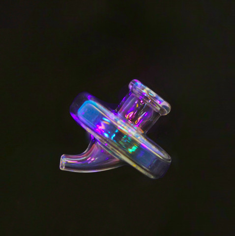 Iridescent Glass Carb Cap: 30mm Directional Carb Cap
