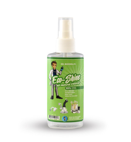 All-Natural Dab Cleaner: Dr. Buzzkill's Eco-Shine 100% Ethanol Alcohol - 2oz Spray Bottle