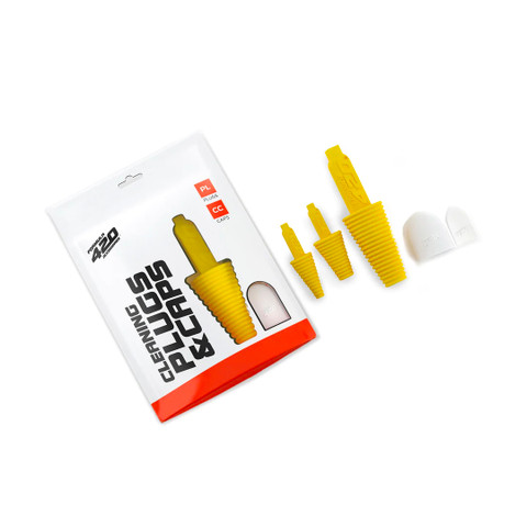 Formula 420: 3 Cleaning Plugs with 2 Cleaning Caps - Yellow