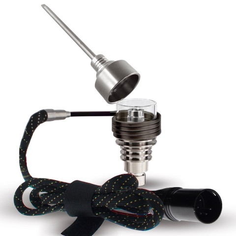 25mm Hybrid Enail Coil and Dab Nail Kit: Deep Dish Hybrid Quartz and Ti Nail - VapeBrat