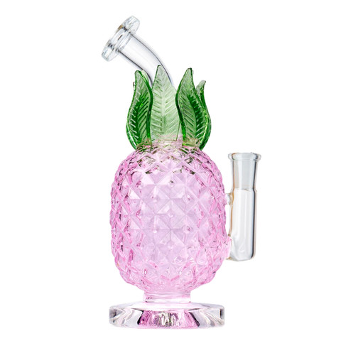 Pink Dab Rig: 8" Pineapple Bong