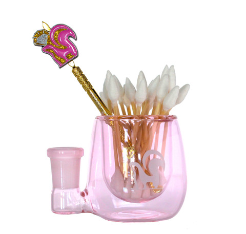 Gold and Pink Dab Tool with Scoop by Preppy La Peui