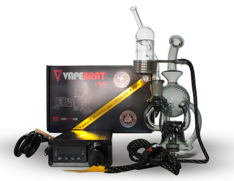 25mm Center Core Enail Kit: VapeBrat Micro with 25mm Enail Coil, Banger and Carb Cap