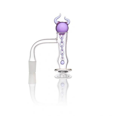 aLeaf Banger Kit "S" Belly Canby Terp Slurper w/ Marble Chain Set: 14mm Male 90 Degree