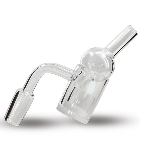 Opaque Bottom Quartz Banger with Opaque Dab Insert and Bubble Carb Cap