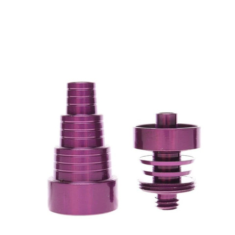 Purple Titanium Dab Nail: 10mm, 14mm, 18mm Male Or Female (6-in-1) Anodized Universal Dabbing Nail