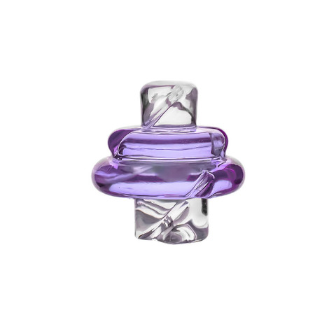20mm / 25mm Purple Spinner Flat Top Carb Cap 4mm Terp Pearls Kit: Electric Dab Rig Compatible w/ Puffco, Carta Devices