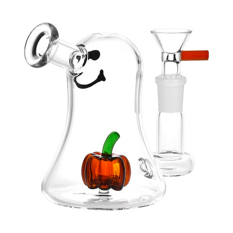 Halloween Mini Dab Rig: Lil Ghosty 4.5" - Ghost Bong