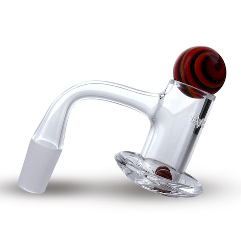 Full Weld Blender Banger with Marble Carb Cap and Two Terp Pearls Dab Banger Kit