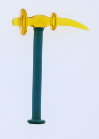 Monkey Boy Art - Blue/Yellow Hammer Dab Tool and Carb Cap (American Glass)