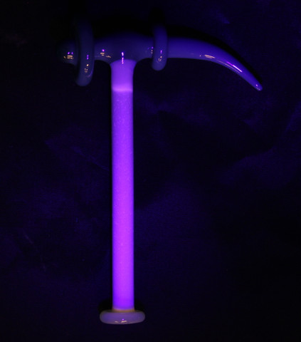 Monkey Boy Art - Green/Blue Hammer Dab Tool and Carb Cap With UV (American Glass)