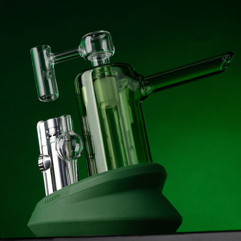 HAMR Green: Cold Start All in One Wax Portable Dab Rig Kit with Banger, Carb Cap & Torch