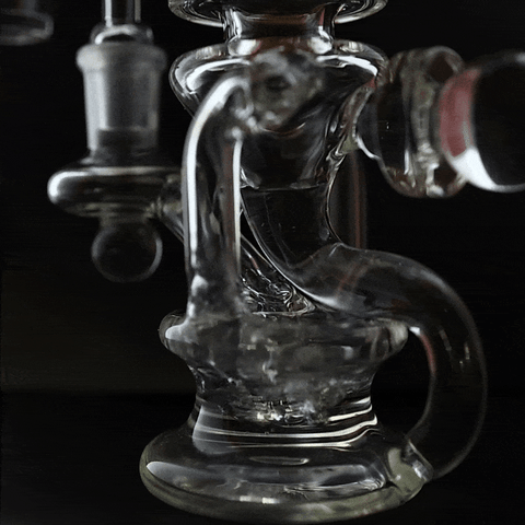 Mini Recycler Dab Rig: 5" Triple Uptake Klein Recycler - VapeBrat