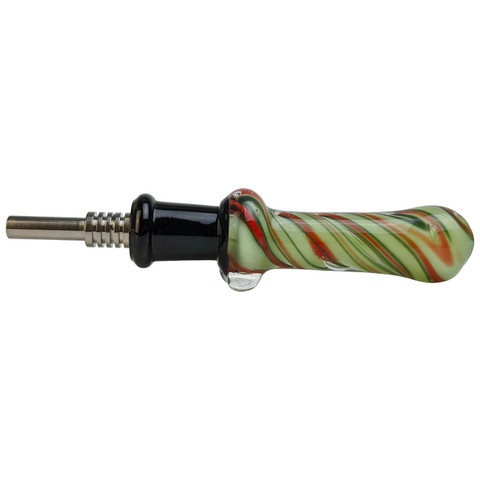 3.5" Slyme Multi Color Spiral Nectar Collector with 10M Titanium Tip