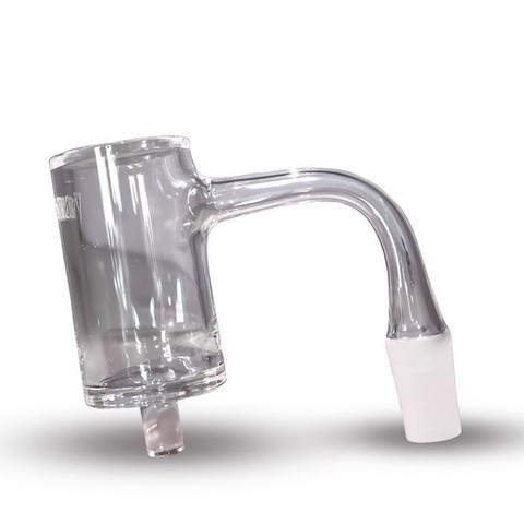 30mm Deep Dish Enail Quartz Bucket Banger: 14mm Male 90 Degree Full Weld