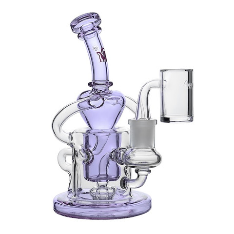 Purple Mini Heart Dab Rig by Preppy La Peui: 6.5" Self Love Self Care Series