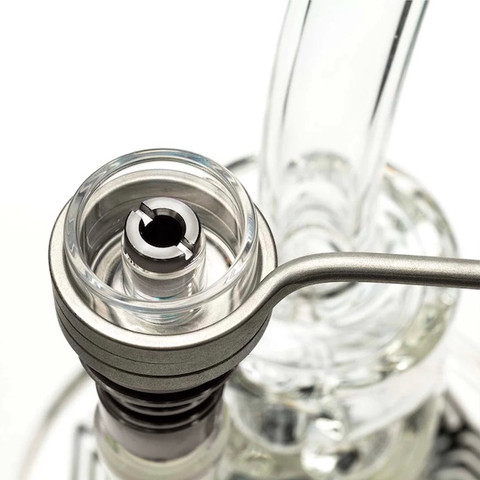 Mini Nail E-Nail Kit with Hybrid Quartz Titanium Dab Nail and Carb Cap