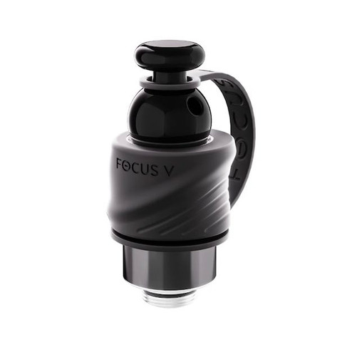Focus V Carta Electric Dab RIg Intelli-Core Bubble Carb Cap with Silicone Tether: Smoke