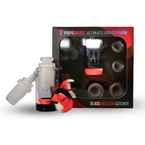 Universal Reclaim Catcher: 10mm,14mm,18mm Male 45 Degree Pipe Joint to 10mm, 14mm, 18mm Female Banger Joint