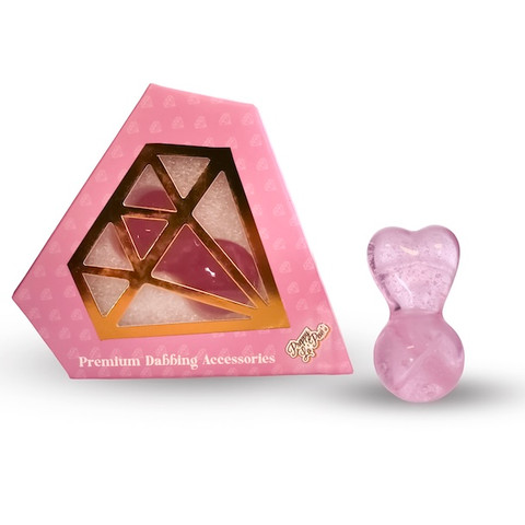 Pink Heart 25mm Marble Spinner Cap: Self Love Series by Preppy La Peui (American Glass)