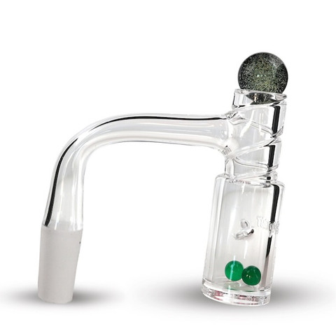 Extreme Auto Spinner Blender Splashguard Quartz Banger: 10mm Male 90 Degree Full Weld