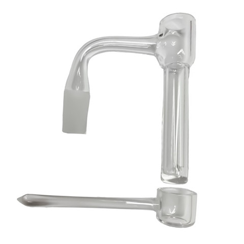 XL Terp Feeder Quartz Banger with Dosing Cup: 14mm Male 90 Degree (Full Weld)