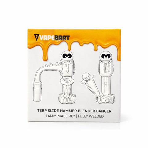 Terp Slide Hammer Drip Design Full Weld Blender Banger Kit: 14mm Male 90 Degree