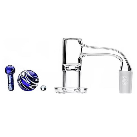 Bear Quartz Premium Series: 14mm Male 90 Degree Terp Slurper Banger Kit (Full Weld)