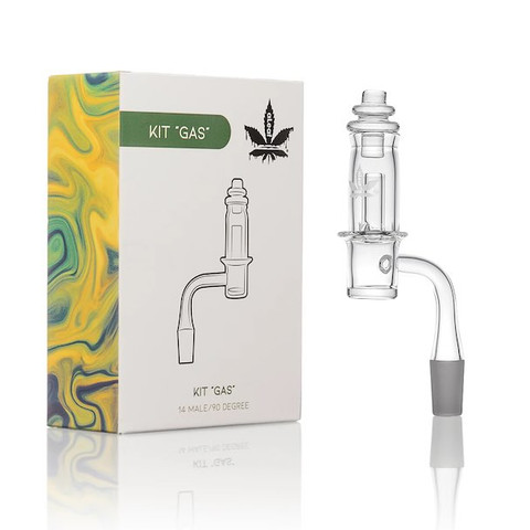 aLeaf "Gas" Quartz Banger Kit: 14mm Male 90 Degree Angle
