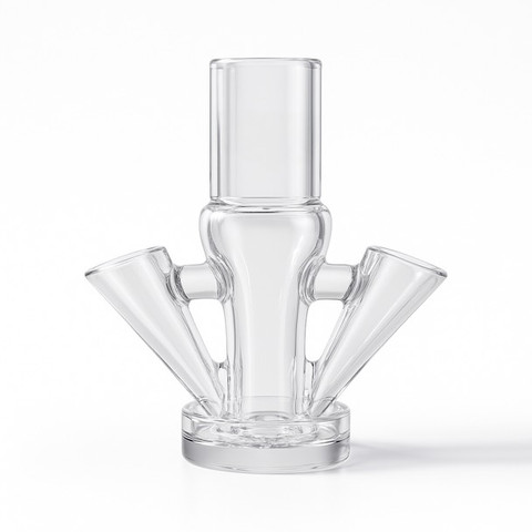 Dual Terp Slider Hourglass Terp Slurper Quartz Banger: 14mm Male 90 Degree Full Weld