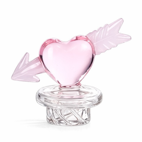 Cupid Series 25mm Pink Heart Spinner Carb Cap
