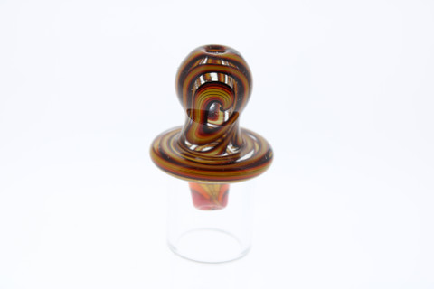Monkey Boy Art - Orange/Red/Yellow Airflow Bubble Carb Cap (American Glass)
