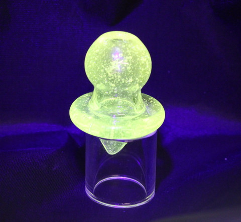 Monkey Boy Art - Yellow Airflow Bubble Carb Cap with UV (American Glass)