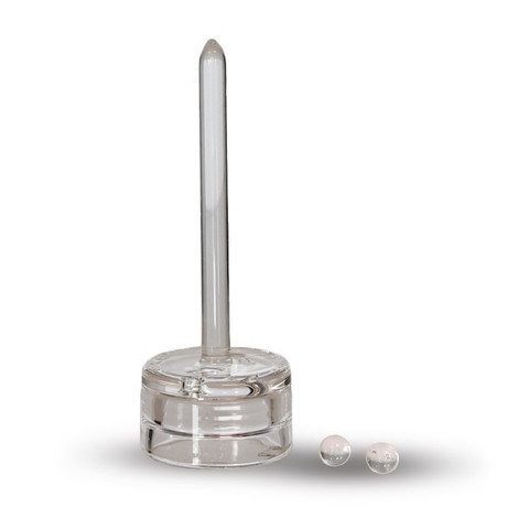 20mm Titanium Dab Nail Spinner Carb Cap w/ Two 4mm Terp Pearls