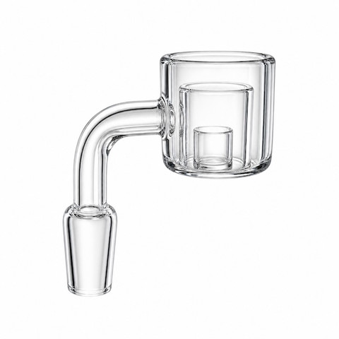 30mm Center Core Thermal Quartz Banger: 14mm Male 90 Degree Angle