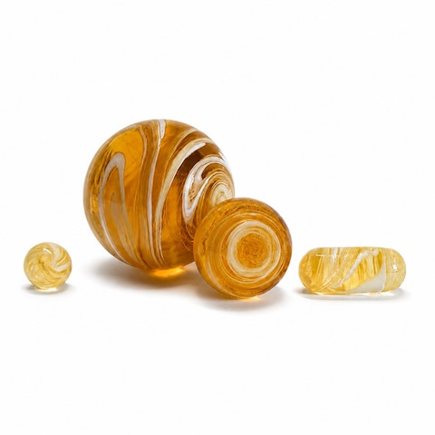 Ultimate Terp Slurper Marble Set - Blender Banger Set: Citrine (4 Pieces)