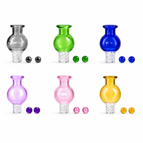 20mm Bubble Spinner Carb Cap w/ Two 6mm Terp Pearls