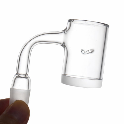 Vortex Opaque Bottom Dab Banger Full Weld: 14mm Male 90 Degree 25mm Diameter