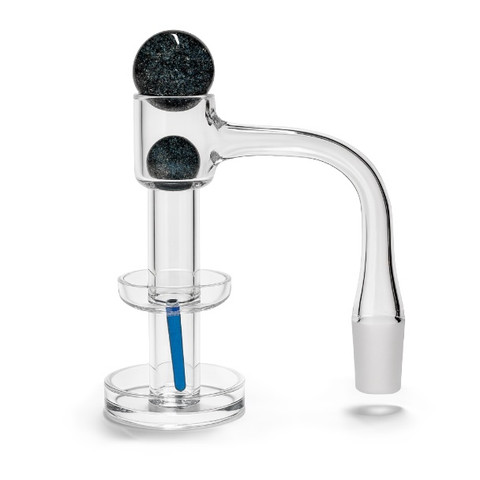 Double Dish Terp Slurper Full Weld Quartz Banger: 14mm Male 90 Degree Angle
