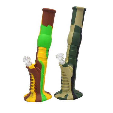 Silicone Bongs Water Pipes Big Camo Silicone Dab Bong Oil Rigs