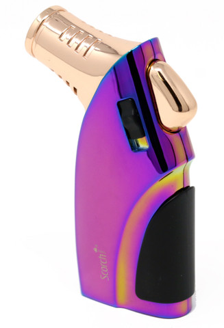 Scorch Torch Triple Jet 4" Torch Lighter with Cigar Cutter - Rainbow