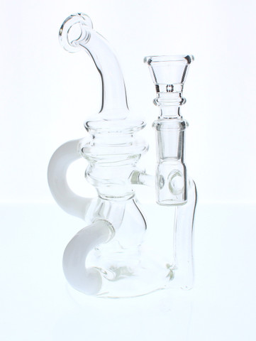 White Recycler Water Pipe