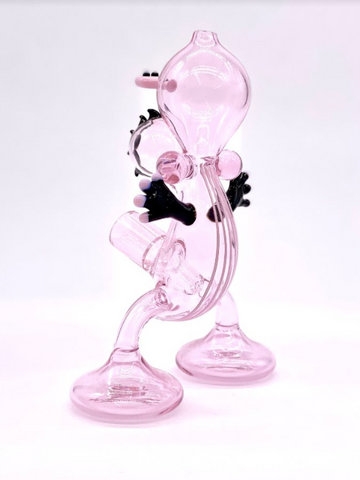 7" Pink Yoshi Glass Bong