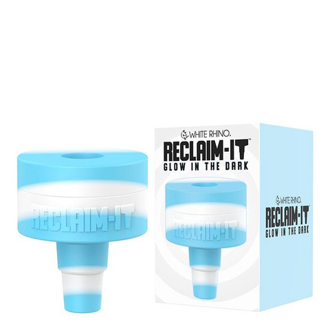 Reclaim It Glow in the Dark Silicone Reclaim Catcher 14mm - 19mm : White & Blue