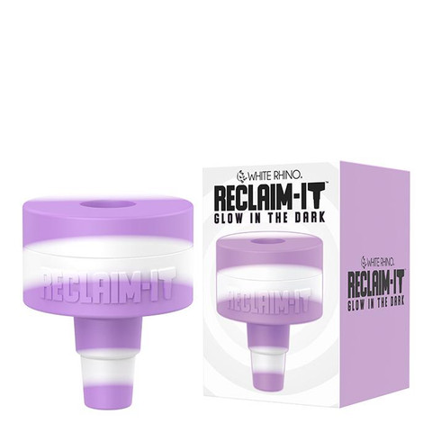 Reclaim It Glow in the Dark Silicone Reclaim Catcher 14mm - 19mm : White & Purple