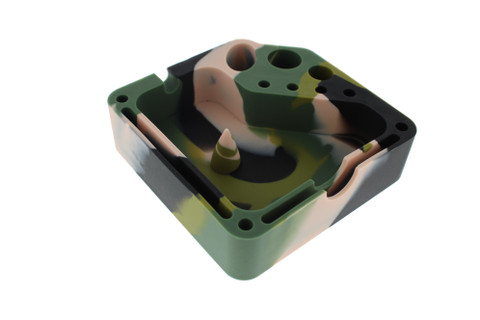 Square Silicone Dab Station - Army Green, Tan, Black