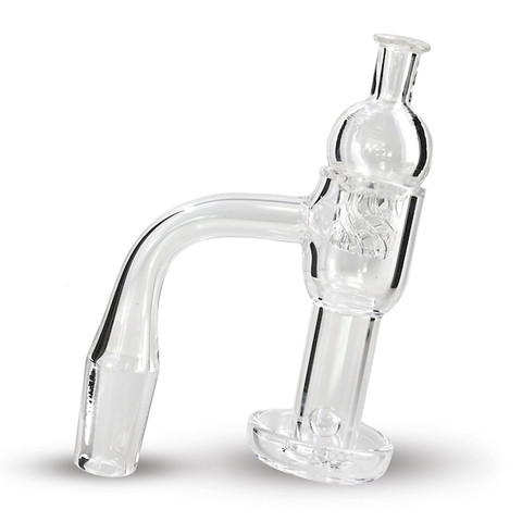 Terp Slurper 14mm Male 90 Degree Banger Kit with Terp Pearls, Vortex Carb Cap & Marble Spinner Cap (4 Piece Kit)