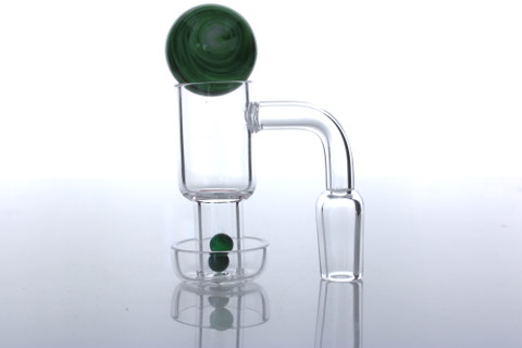 14mm Male/ Female 90/45 Degree Terp Slurper Banger Kit with Terp Pearls & Carb Cap