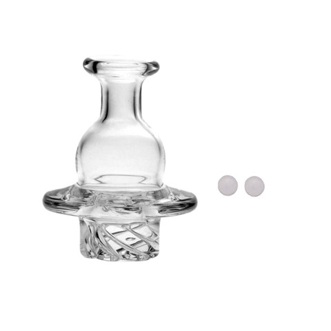 19mm Male 90 Degree Banger Kit with Terp Pearls & Vortex Carb Cap