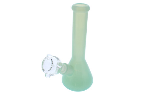 6.5" Mini Beaker Glow in the Dark Silicone Bong with 10mm Bubble Bowl